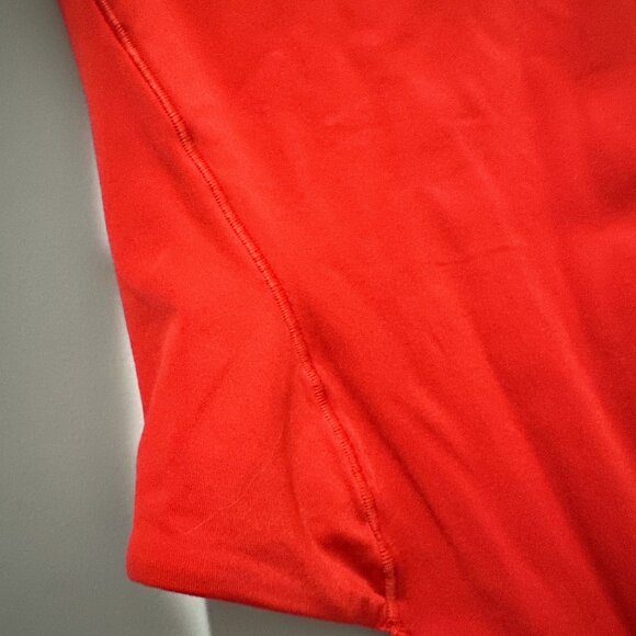 Lululemon Wundermost Ultra-Soft Nulu Asymmetrical Bodysuit in Red - Picture 3 of 8